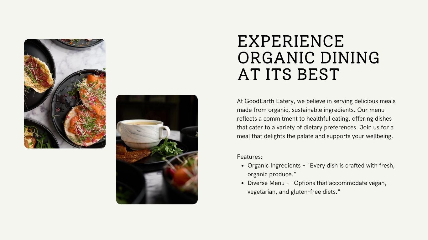 Food & Resto Website in Black Beige Style